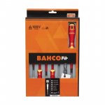 (Bild für) Schraubendreher-Satz, BahcoFit, 7-tlg, isoliert, Schlitz + PH