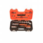 (Bild für) 3/8" Steckschlüssel-Satz mit schlanker Knarre, 34-teilig