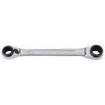 (Bild für) Vierfach-Knarren-Ringschlüssel, 16-17 + 18-19 mm