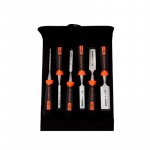 (Bild für) Stechbeitel-Satz, ergo, 6,10,12,18,25,32 mm, in Tasche