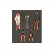 2/3 Einlage, Zangen + Rollgabelschlüssel, 5-tlg