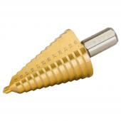 Stufenbohrer, 1/2"(12,7 mm), Bohrlöcher 5-35 mm, 13 Stufen
