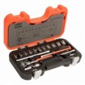 1/4" Gelenkkopf-Knarren-Satz, 65-tlg, in Hartschalen-Koffer