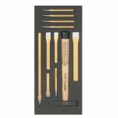 1/3 Einlage, Meißel + Splintentreiber, 11-tlg