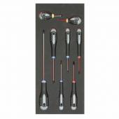 1/3 Einlage, Schraubendreher, Schlitz, PH + PZ, 8-tlg