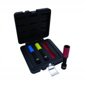 1/2" Kraft-Steckschlüssel-Satz, extra lange Ausführung, 17, 19 und 21 mm